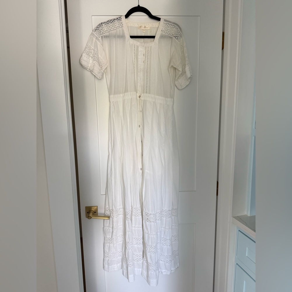 Love Shack Fancy White Lace Maxi Dress